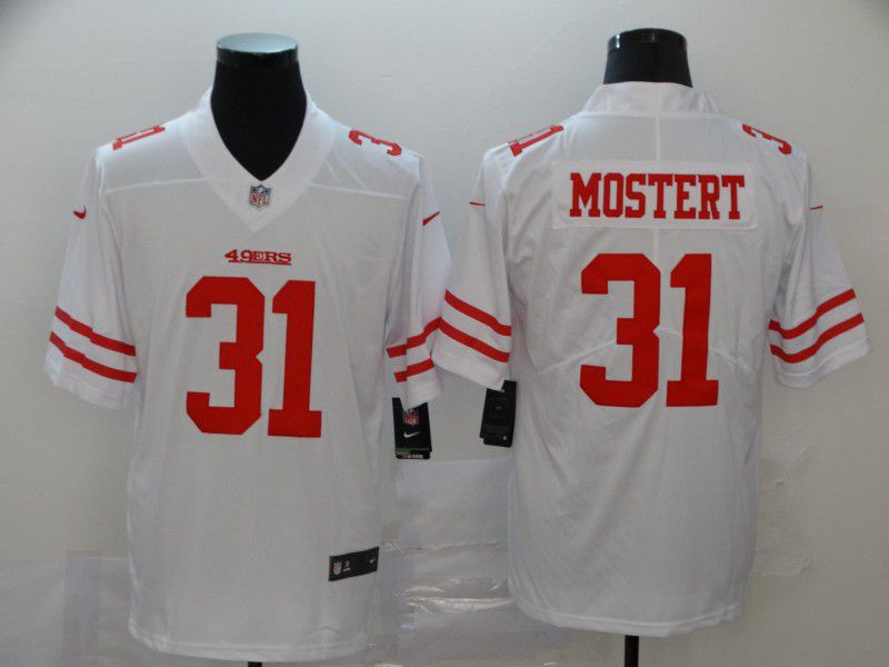 Men San Francisco 49ers 31 Mostert White Nike Vapor Untouchable Limited NFL Jersey